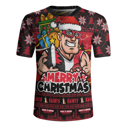 St Kilda Rugby Jersey Festive Holiday Merry Christmas Vibe