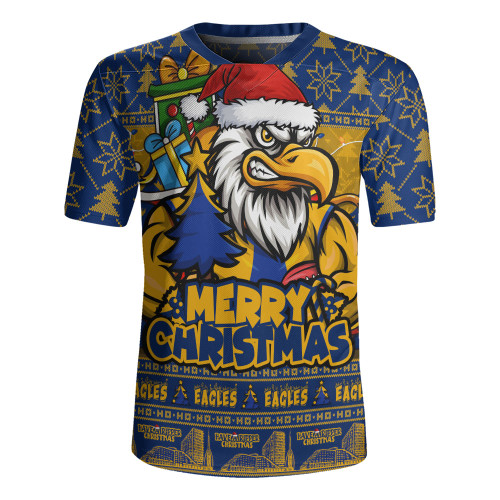 West Coast Eagles Rugby Jersey Festive Holiday Merry Christmas Vibe