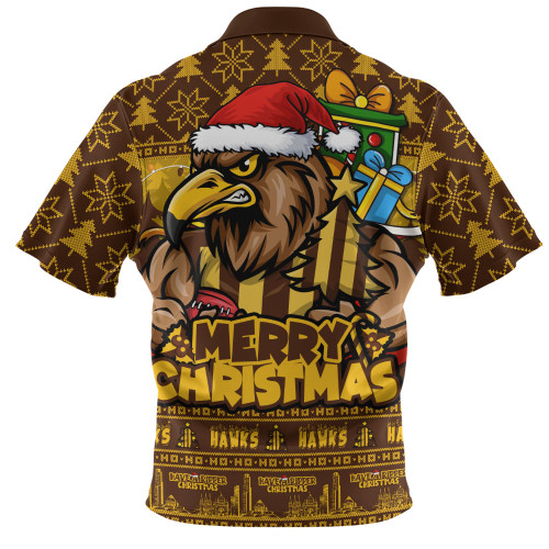Hawthorn Zip Polo Shirt Festive Holiday Merry Christmas Vibe