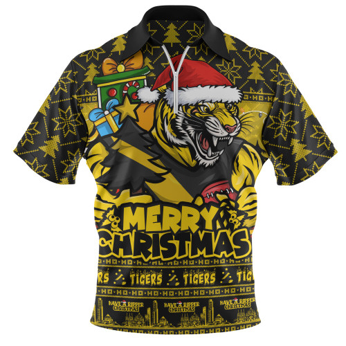 Richmond Zip Polo Shirt Festive Holiday Merry Christmas Vibe