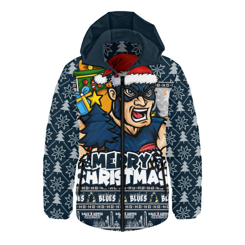 Carlton Hooded Padded Jacket Festive Holiday Merry Christmas Vibe