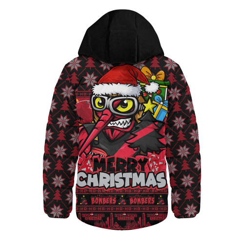 Essendon Hooded Padded Jacket Festive Holiday Merry Christmas Vibe