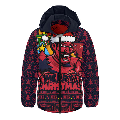Melbourne Hooded Padded Jacket Festive Holiday Merry Christmas Vibe