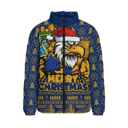 West Coast Eagles Padded Jacket Festive Holiday Merry Christmas Vibe