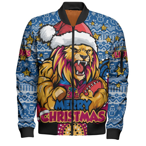 Brisbane Lions Bomber Jacket Ugly Christmas Knit Patterns Vintage Jersey