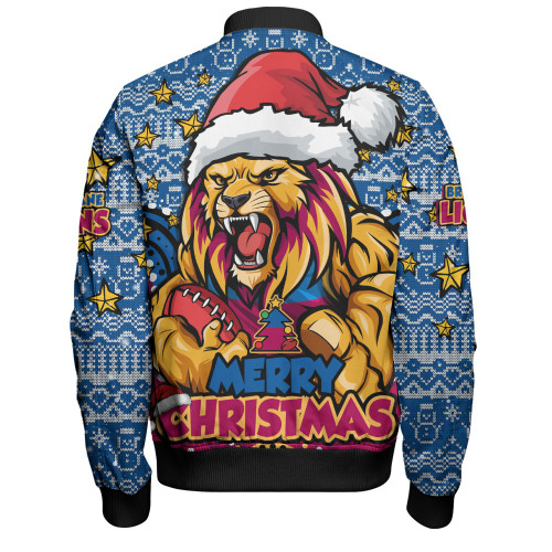 Brisbane Lions Bomber Jacket Ugly Christmas Knit Patterns Vintage Jersey
