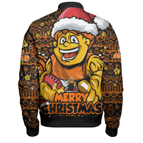 GWS GIANTS Bomber Jacket Ugly Christmas Knit Patterns Vintage Jersey