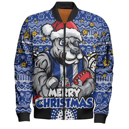 North Melbourne Bomber Jacket Ugly Christmas Knit Patterns Vintage Jersey