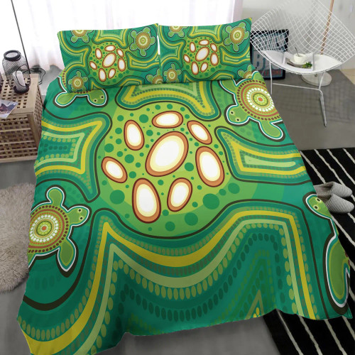 Australia Aboriginal Bedding Set - Indegenous Dot Painting Art Australia Aboriginal Bedding Set - Indegenous Dot Painting Art