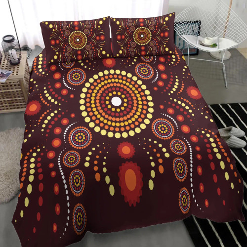 Australia Aboriginal Bedding Set - Indegenous Dot Painting Art Australia Aboriginal Bedding Set - Indegenous Dot Painting Art