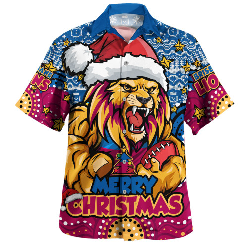 Brisbane Lions Hawaiian Shirt Ugly Christmas Knit Patterns Vintage Jersey