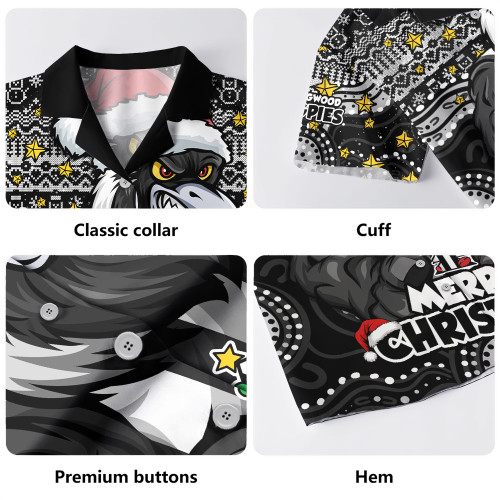 Collingwood Hawaiian Shirt Ugly Christmas Knit Patterns Vintage Jersey