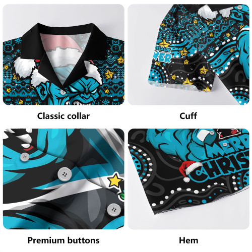 Port Adelaide Hawaiian Shirt Ugly Christmas Knit Patterns Vintage Jersey
