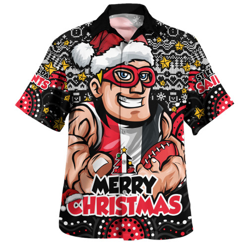 St Kilda Hawaiian Shirt Ugly Christmas Knit Patterns Vintage Jersey