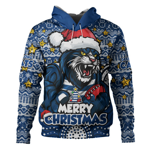 Geelong Cats Hoodie Ugly Christmas Knit Patterns Vintage Jersey