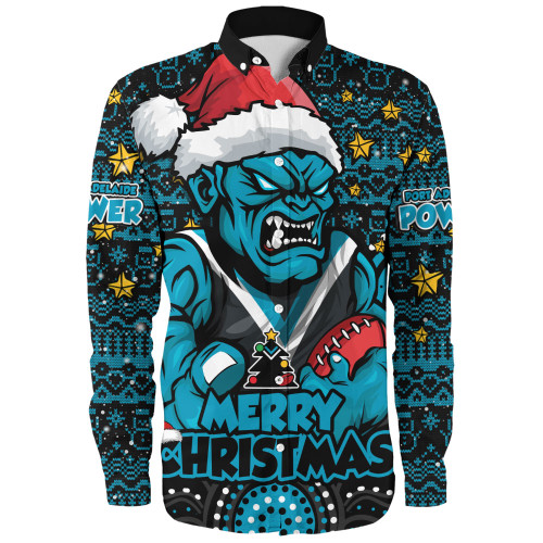Port Adelaide Long Sleeve Shirt Ugly Christmas Knit Patterns Vintage Jersey