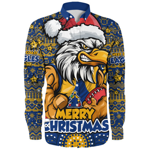 West Coast Eagles Long Sleeve Shirt Ugly Christmas Knit Patterns Vintage Jersey
