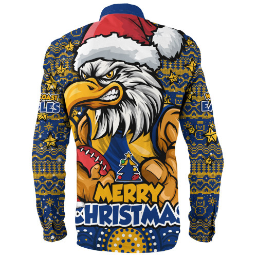 West Coast Eagles Long Sleeve Shirt Ugly Christmas Knit Patterns Vintage Jersey