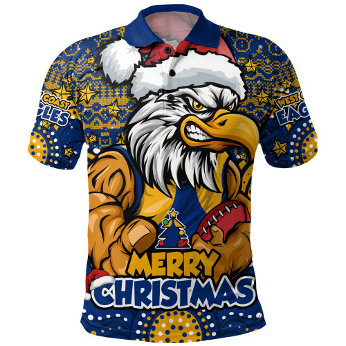 West Coast Eagles Polo Shirt Ugly Christmas Knit Patterns Vintage Jersey