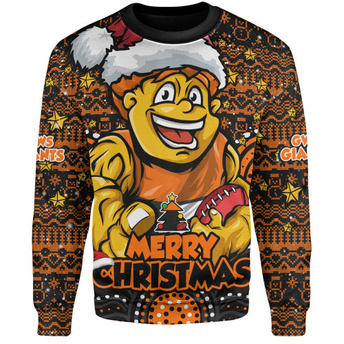 GWS GIANTS Sweatshirt Ugly Christmas Knit Patterns Vintage Jersey