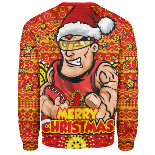 Gold Coast SUNS Sweatshirt Ugly Christmas Knit Patterns Vintage Jersey