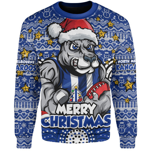 North Melbourne Sweatshirt Ugly Christmas Knit Patterns Vintage Jersey