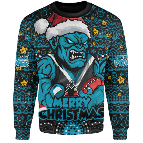 Port Adelaide Sweatshirt Ugly Christmas Knit Patterns Vintage Jersey