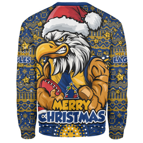 West Coast Eagles Sweatshirt Ugly Christmas Knit Patterns Vintage Jersey