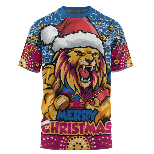 Brisbane Lions T-Shirt Ugly Christmas Knit Patterns Vintage Jersey