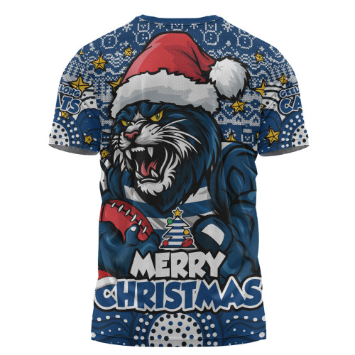 Geelong Cats T-Shirt Ugly Christmas Knit Patterns Vintage Jersey