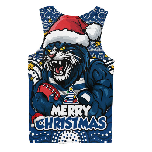 Geelong Cats Men Singlet Ugly Christmas Knit Patterns Vintage Jersey