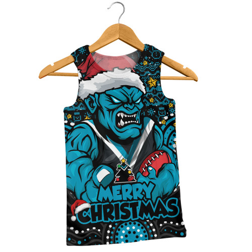 Port Adelaide Men Singlet Ugly Christmas Knit Patterns Vintage Jersey