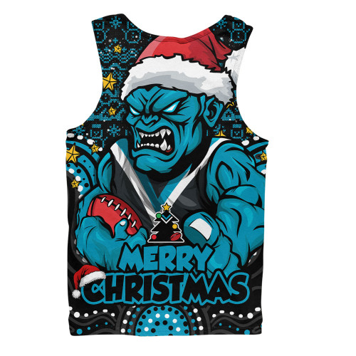 Port Adelaide Men Singlet Ugly Christmas Knit Patterns Vintage Jersey