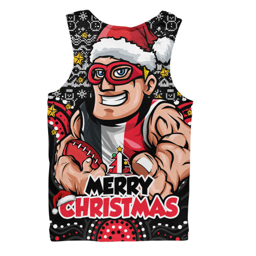 St Kilda Men Singlet Ugly Christmas Knit Patterns Vintage Jersey
