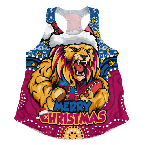 Brisbane Lions Women Racerback Singlet Ugly Christmas Knit Patterns Vintage Jersey