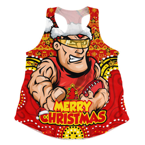 Gold Coast SUNS Women Racerback Singlet Ugly Christmas Knit Patterns Vintage Jersey