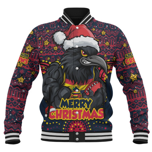 Adelaide Crows Baseball Jacket Ugly Christmas Knit Patterns Vintage Jersey