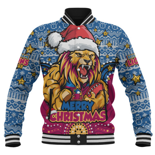 Brisbane Lions Baseball Jacket Ugly Christmas Knit Patterns Vintage Jersey