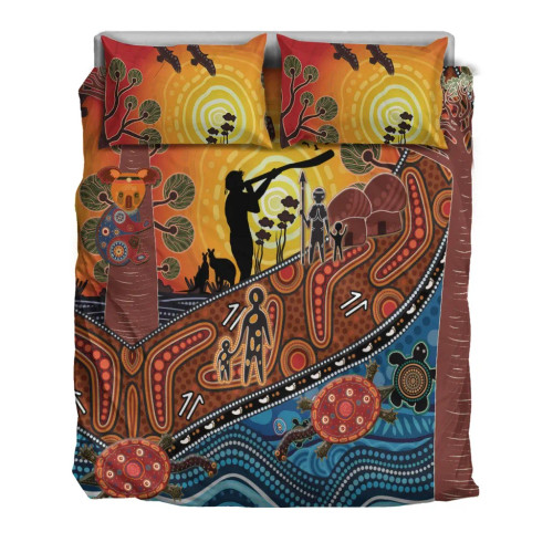 Australia Aboriginal Bedding Set - Aboriginal Life Australia Aboriginal Bedding Set - Aboriginal Life