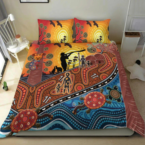 Australia Aboriginal Bedding Set - Aboriginal Life Australia Aboriginal Bedding Set - Aboriginal Life