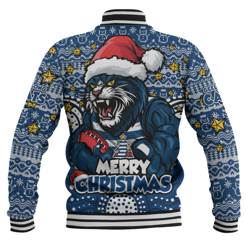 Geelong Cats Baseball Jacket Ugly Christmas Knit Patterns Vintage Jersey