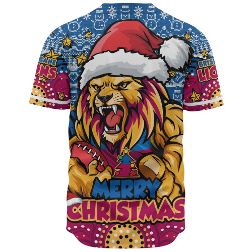Brisbane Lions Baseball Shirt Ugly Christmas Knit Patterns Vintage Jersey
