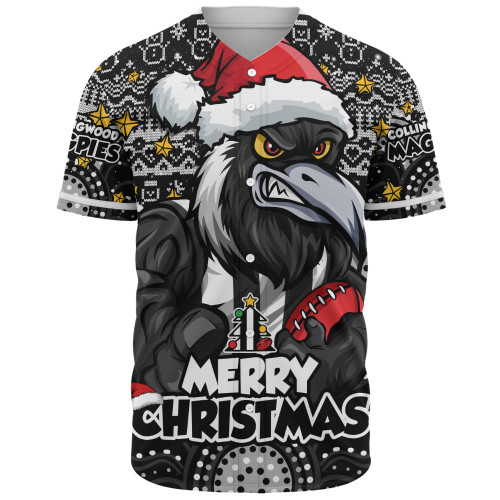 Collingwood Baseball Shirt Ugly Christmas Knit Patterns Vintage Jersey