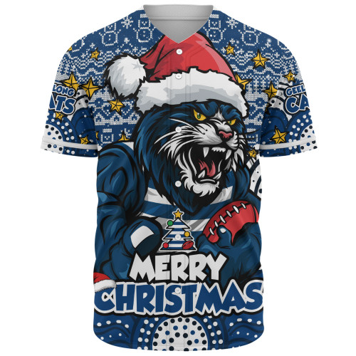 Geelong Cats Baseball Shirt Ugly Christmas Knit Patterns Vintage Jersey