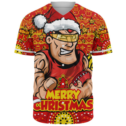 Gold Coast SUNS Baseball Shirt Ugly Christmas Knit Patterns Vintage Jersey