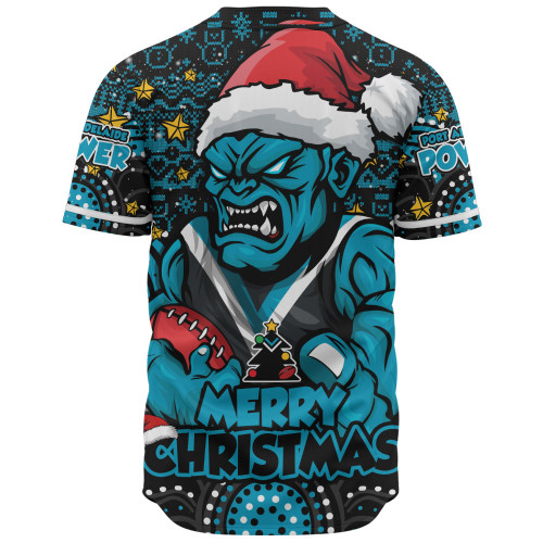 Port Adelaide Baseball Shirt Ugly Christmas Knit Patterns Vintage Jersey