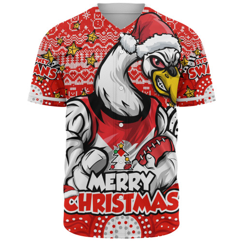 Sydney Swans Baseball Shirt Ugly Christmas Knit Patterns Vintage Jersey