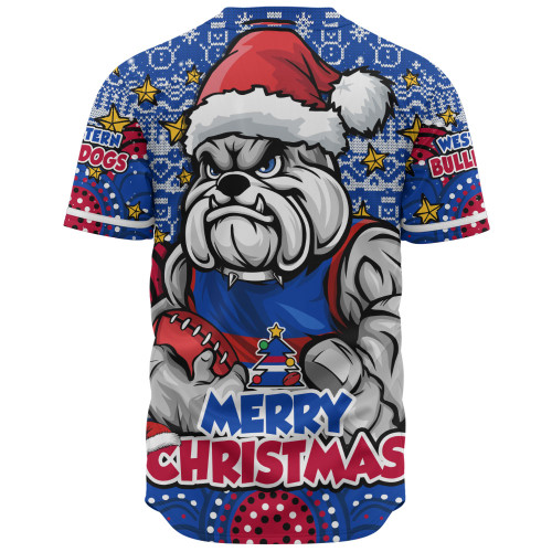 Western Bulldogs Baseball Shirt Ugly Christmas Knit Patterns Vintage Jersey