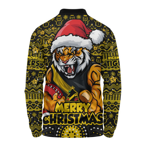 Richmond Long Sleeve Polo Shirt Ugly Christmas Knit Patterns Vintage Jersey