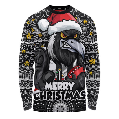 Collingwood Long Sleeve T-shirt Ugly Christmas Knit Patterns Vintage Jersey